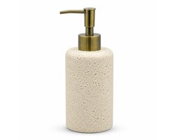 Zeeppompje – Zeepdispenser – Zeeppompje Vrijstaand – Zeepdispenser Beige – Handzeep pomp – 350ml – Keuken – Badkamer – Toilet