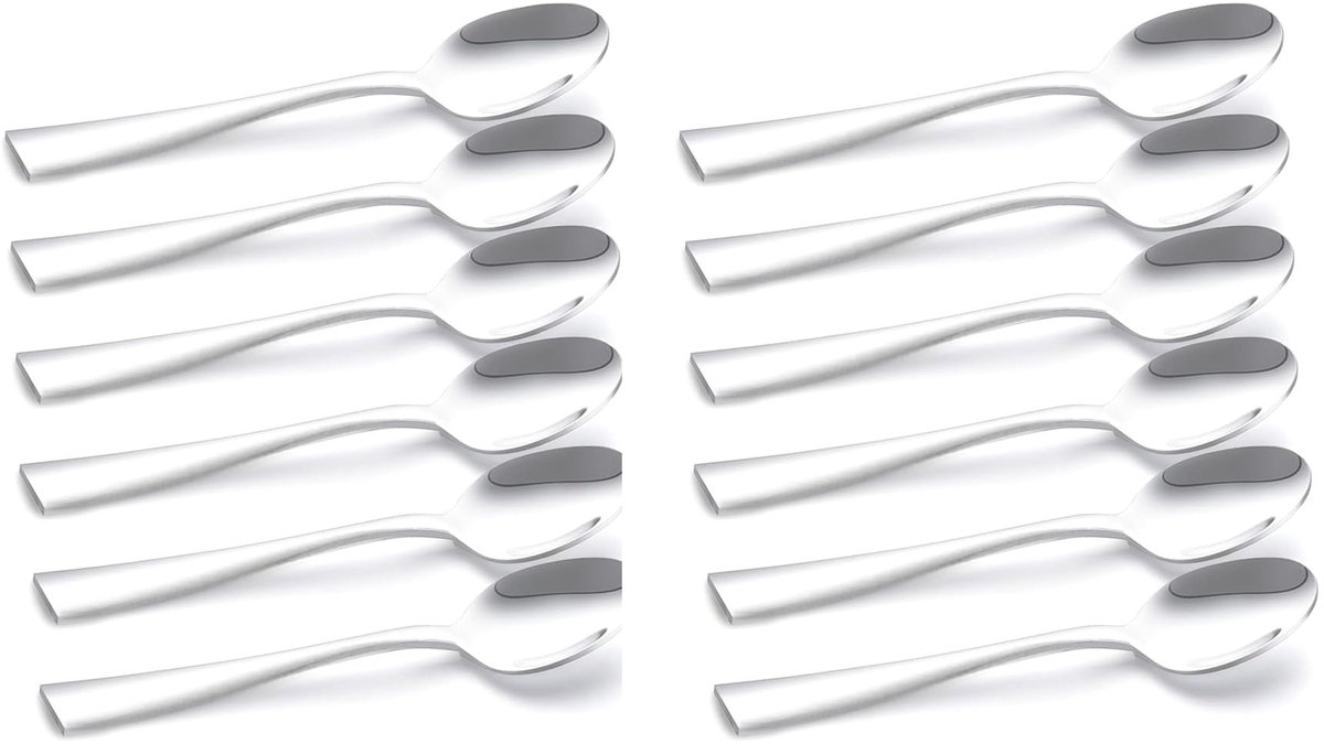 Dailygoods - Premium Koffielepels - 12 Stuks Roestvrijstaal Vaatwasmachinebestendig