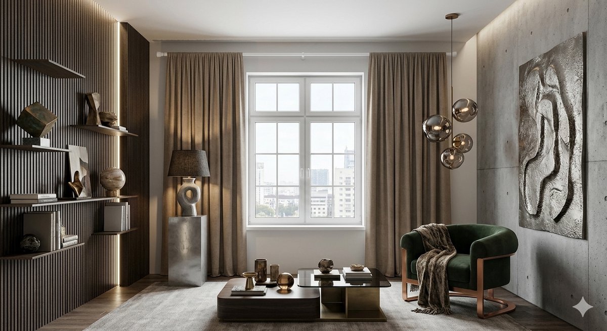 2 Gordijnen Woonkamer 140x175 cm Taupe - Verduisterend & Isolerend - Potloodplooi - Maison Elara