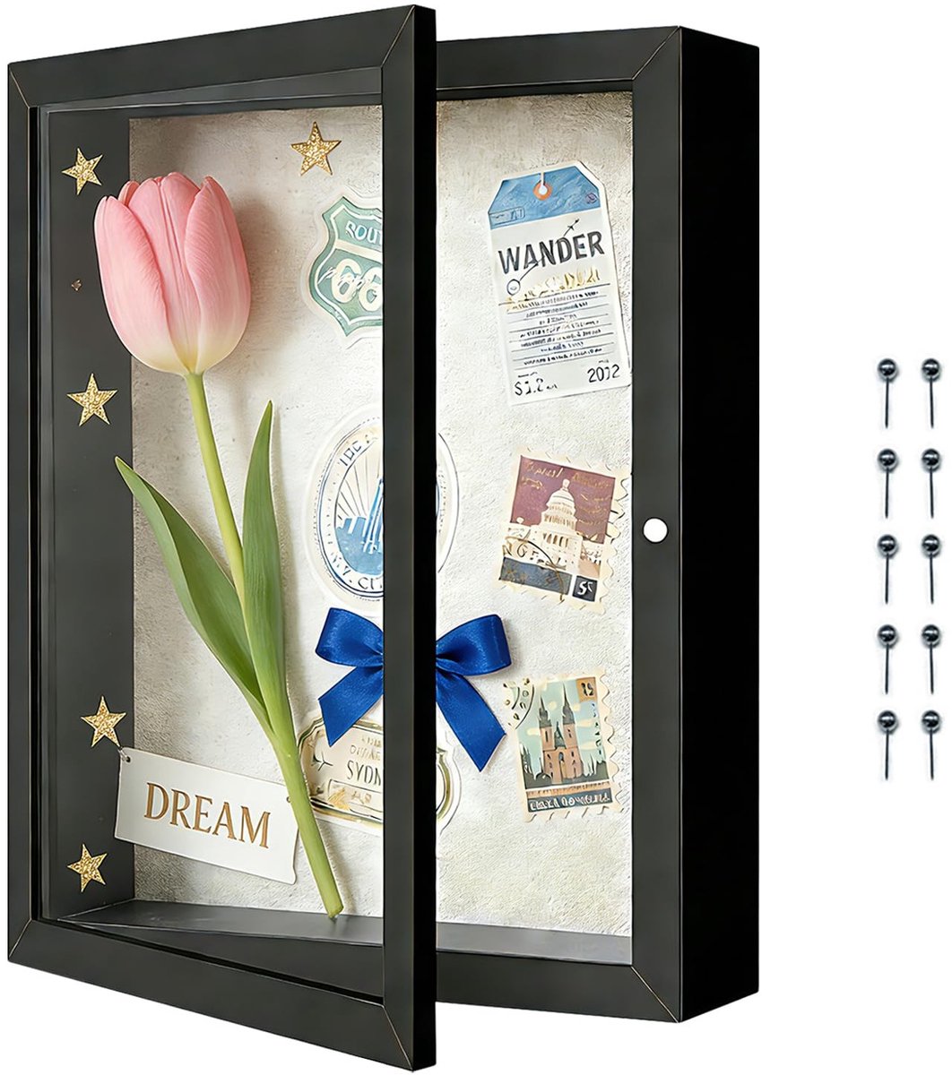 Dailygoods - 3D Fotolijst met Magneetsluiting - Schaduwbox voor Aandenken en Kunstwerken