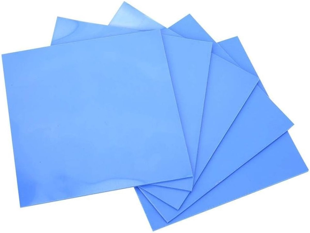 Thermische Pad Set van 5 Stuks, Siliconen Thermische Geleidingspad 100x100x1.5mm voor CPU-GPU Koeling en Warmteafvoer