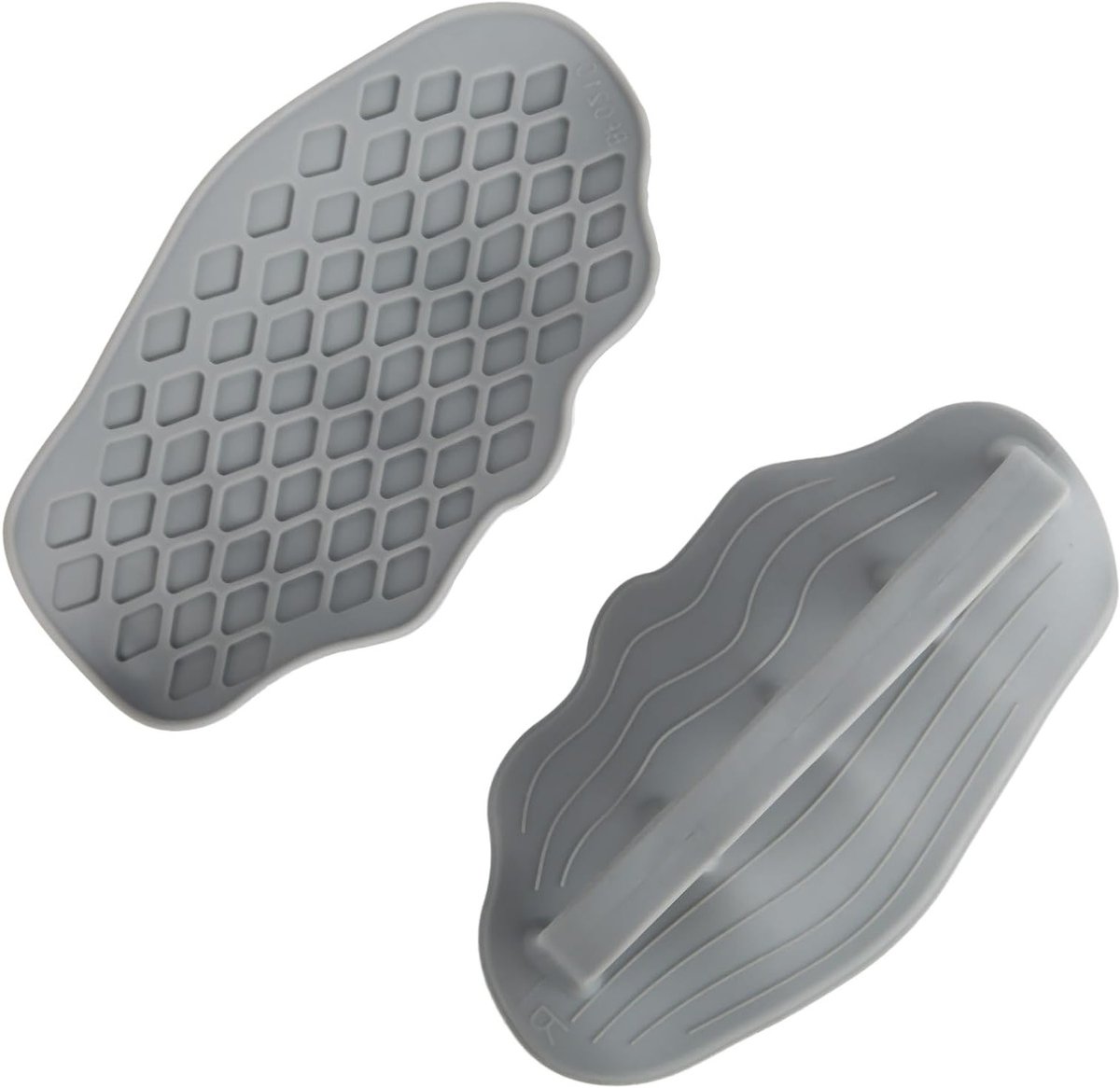 2 Stuks Gewichtheffen Handgrepen, Antislip Siliconen Gym Grips voor Mannen en Vrouwen, Zweetbestendige Handbeschermers voor Deadlifts, Pull-Ups en Dumbbell Training (Grijs)