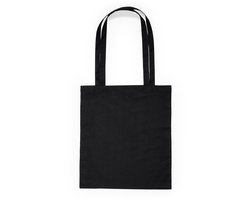 Luxe Tote Bags Zwart - 10 Stuks - Katoenen Draagtassen 38x42 cm - Herbruikbare Shopper - Geschikt voor Bedrukken met Flexfolie, DTF, Zeefdruk en Borduren