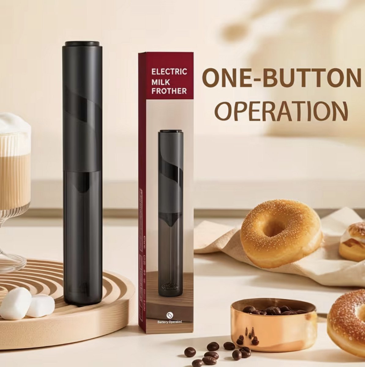 Waledano® Elektrische melkopschuimer – compact – roestvrij staal – voor cappuccino en latte – handmatig/USB – snel schuim – keuken accessoire