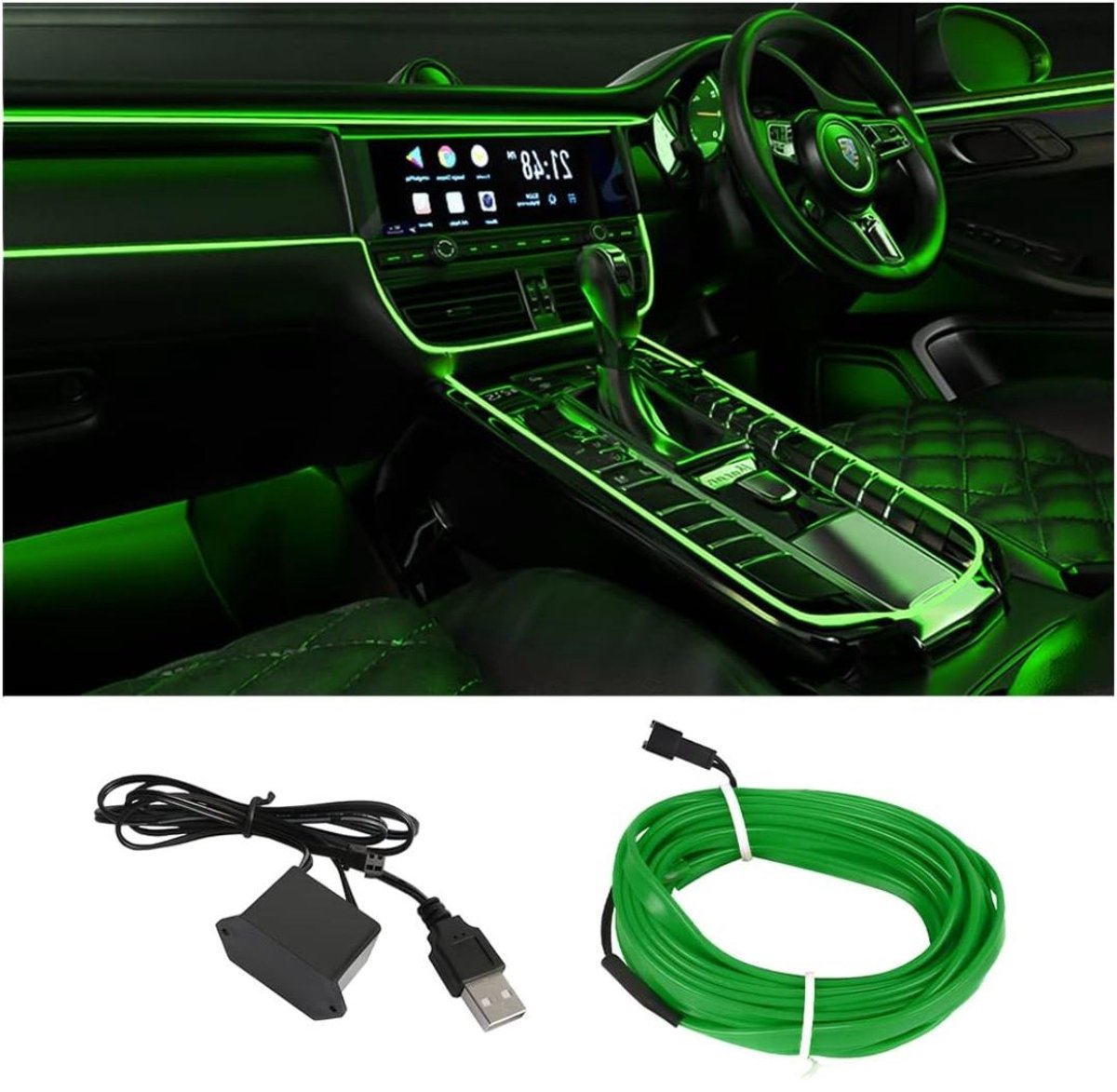 CRLYN® Auto Interieur Verlichting - Led Strip Auto – 5m