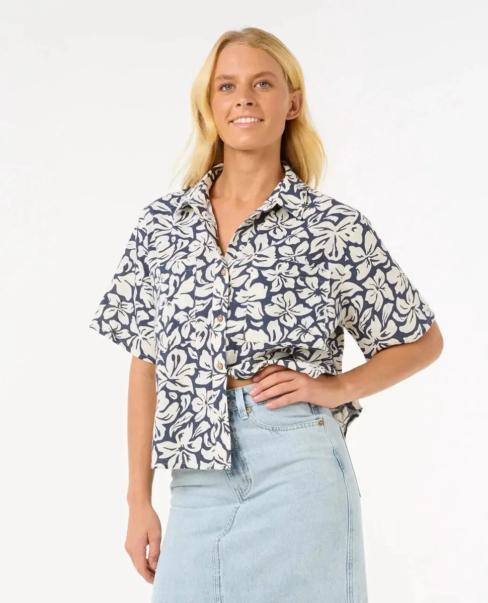 Rip Curl Las Dalias Ss Shirt Blauw