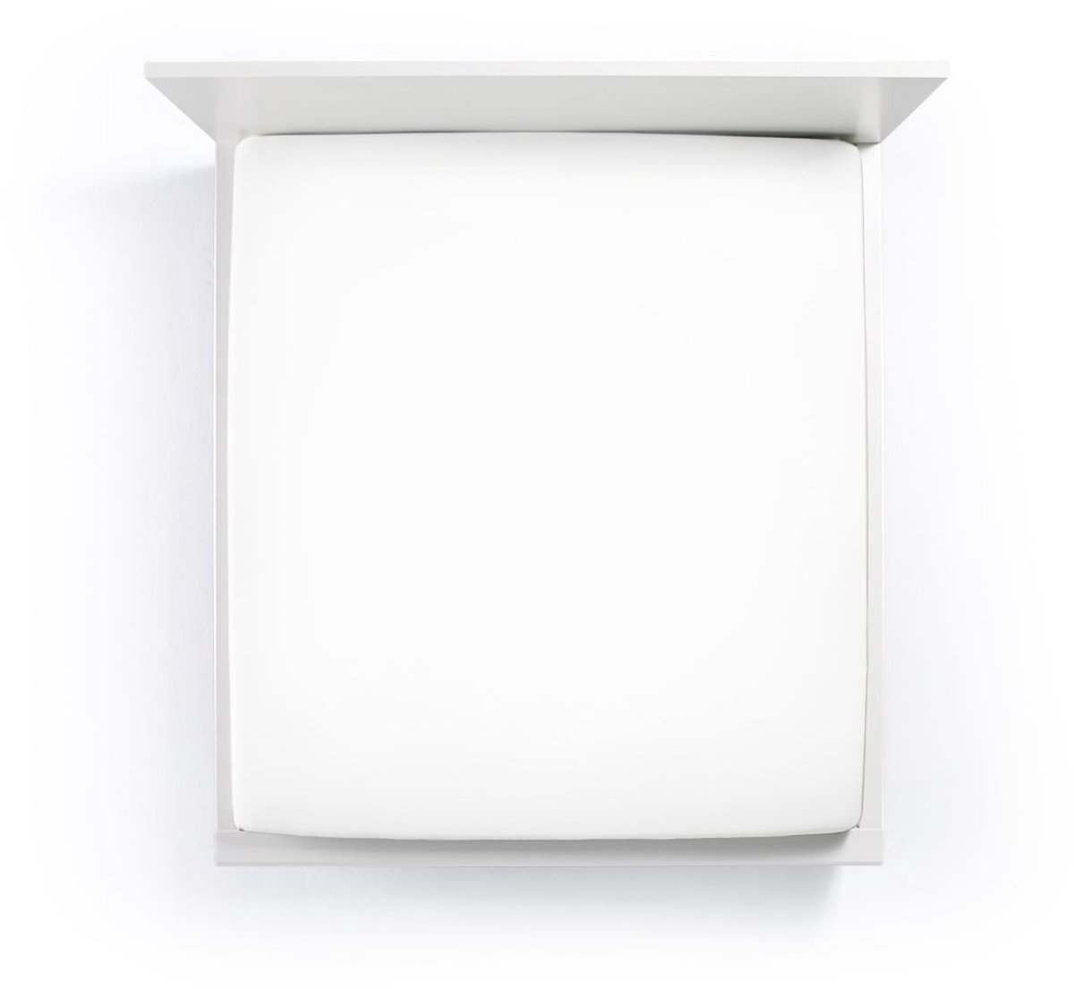 Bella Donna Piccola topperhoeslaken met 1 split - wit (1000) - 180 x 210/220 cm