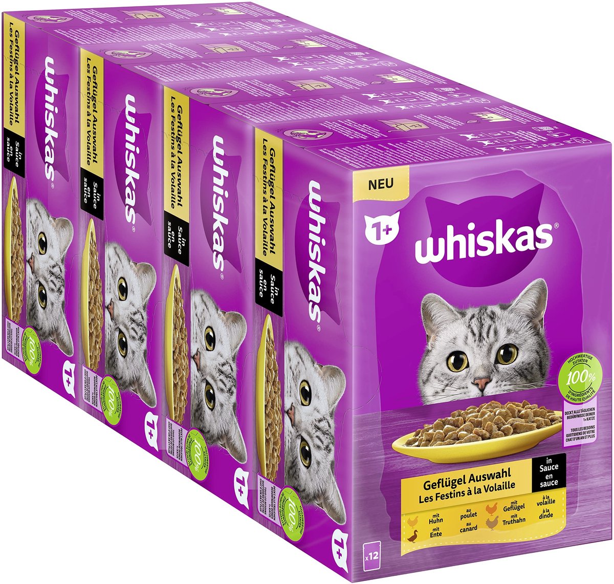 Solidchoice - Voeding voor Volwassen Katten met Vlees in Saus, 12 x 85 g