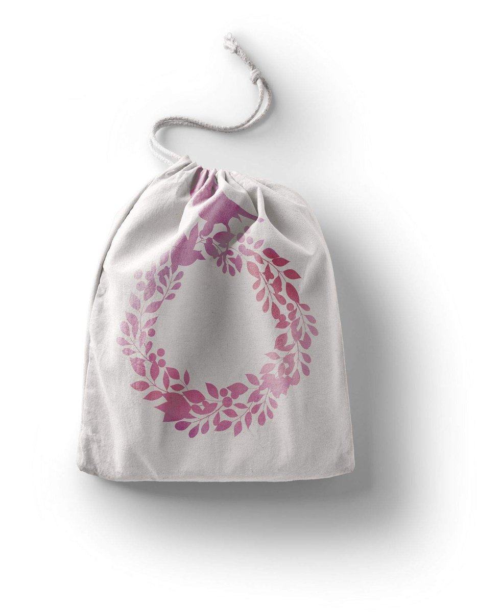 Solidchoice - Katoenen Herbruikbare Tas met Trekkoord 30x40 cm, Multicolor
