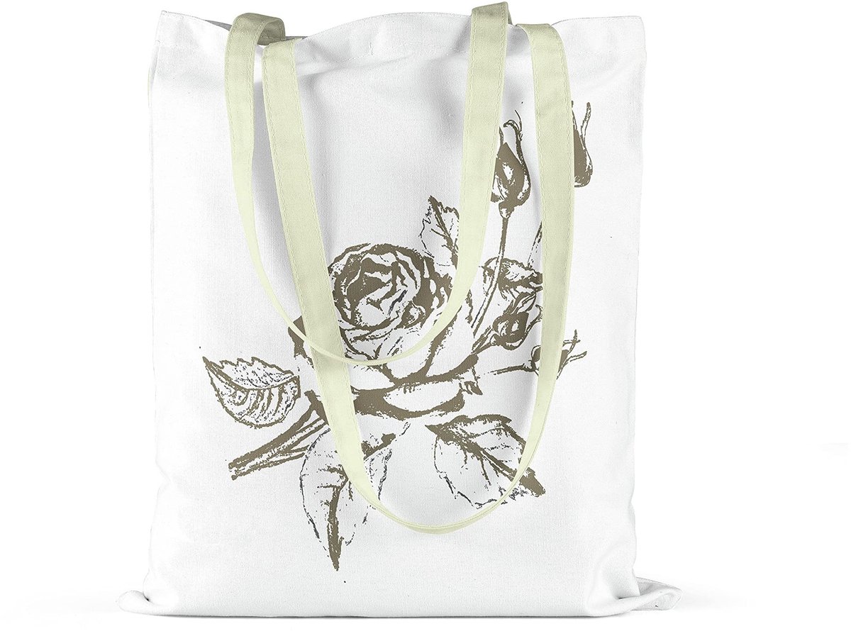 Solidchoice - Herbruikbare Draagtas van Katoen met Handvatten 34x40 cm