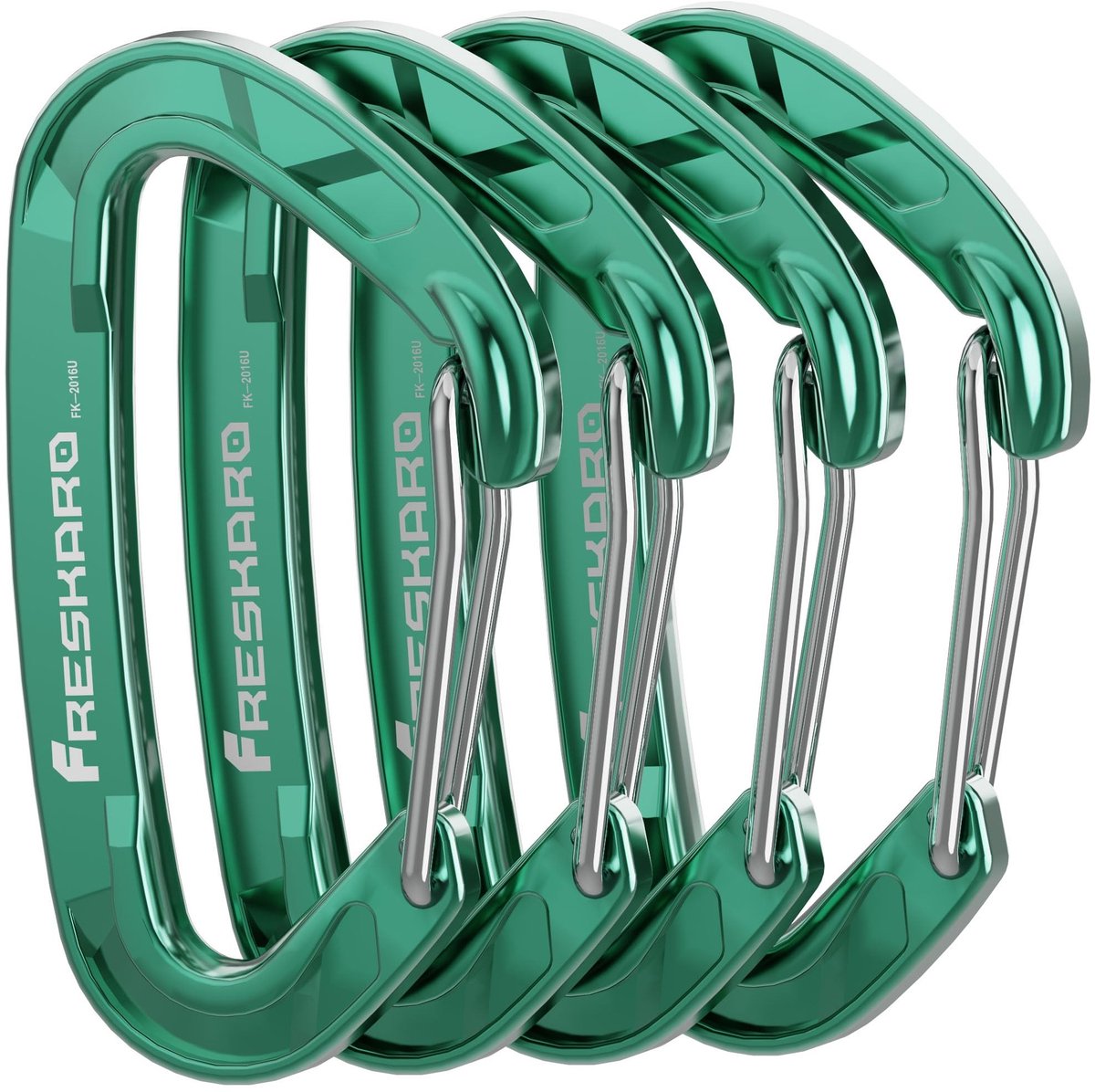 Solidchoice - Set van 4 Grote Wiregate Carabiner Clips voor Outdoor Activiteiten