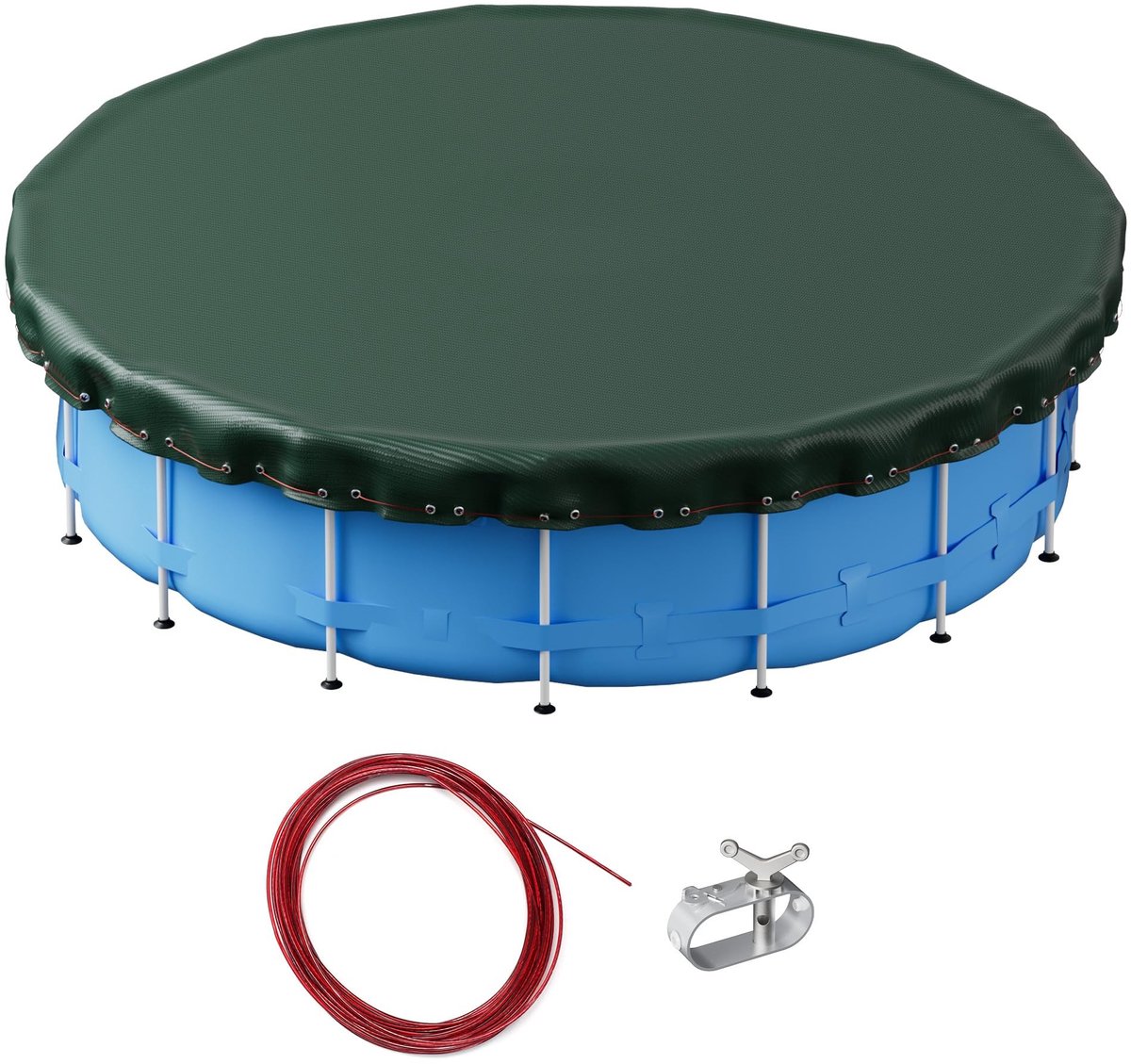 Solidchoice - Ronde Pool Cover Ø 420 cm met Zomer- en Winterfunctie