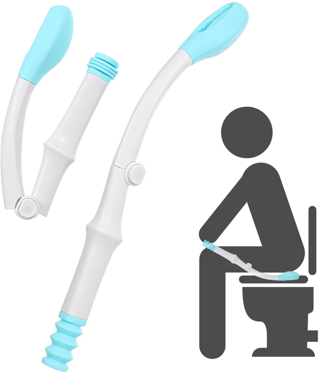 Solidchoice - Vouwbare Toilet Hulp met Lange Bereik voor Comfortabel Gebruik