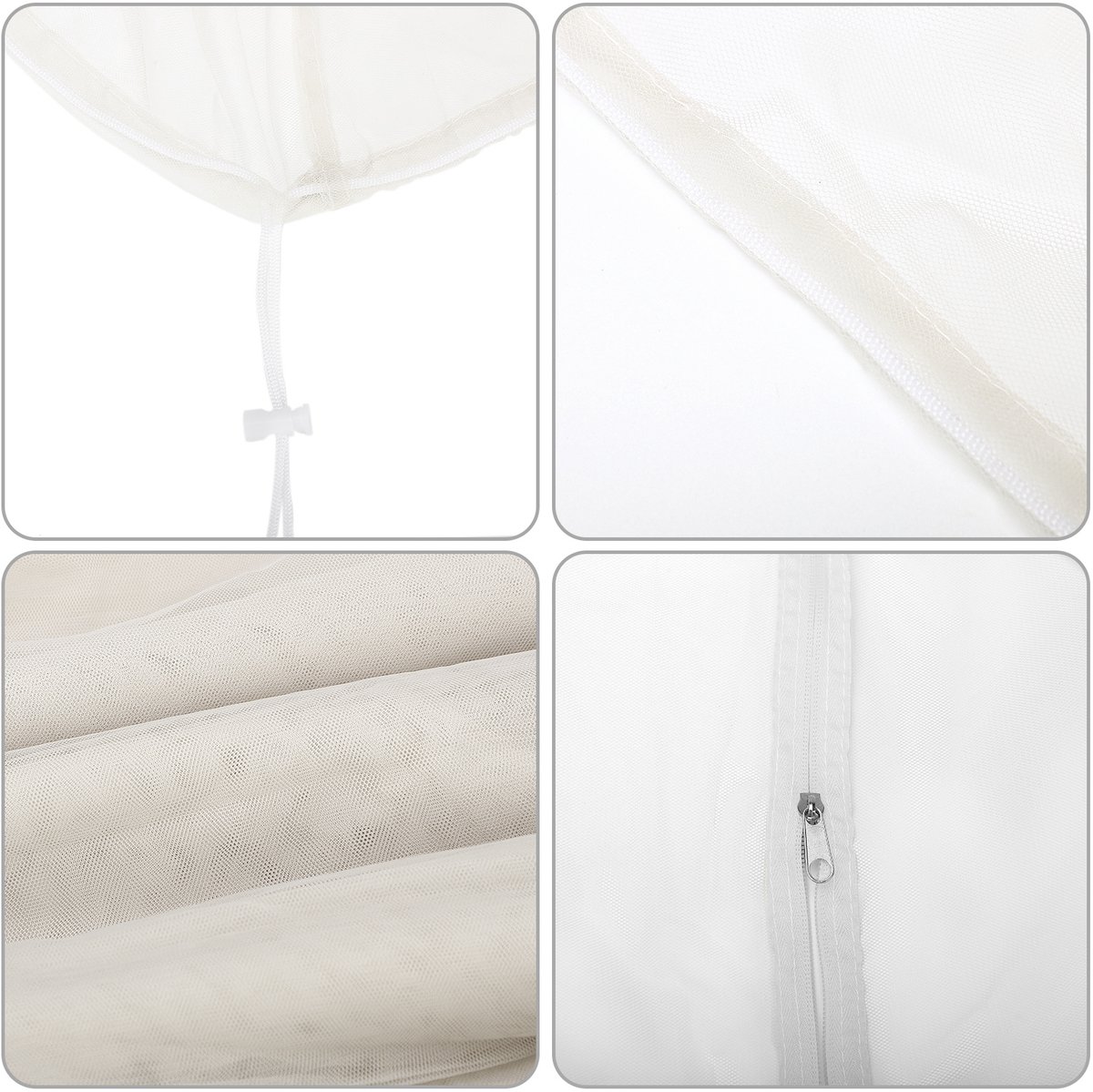 Parasol Klamboe – 300 x 230 cm – Muggennet – Voor Parasol 250-300 cm – Tuin