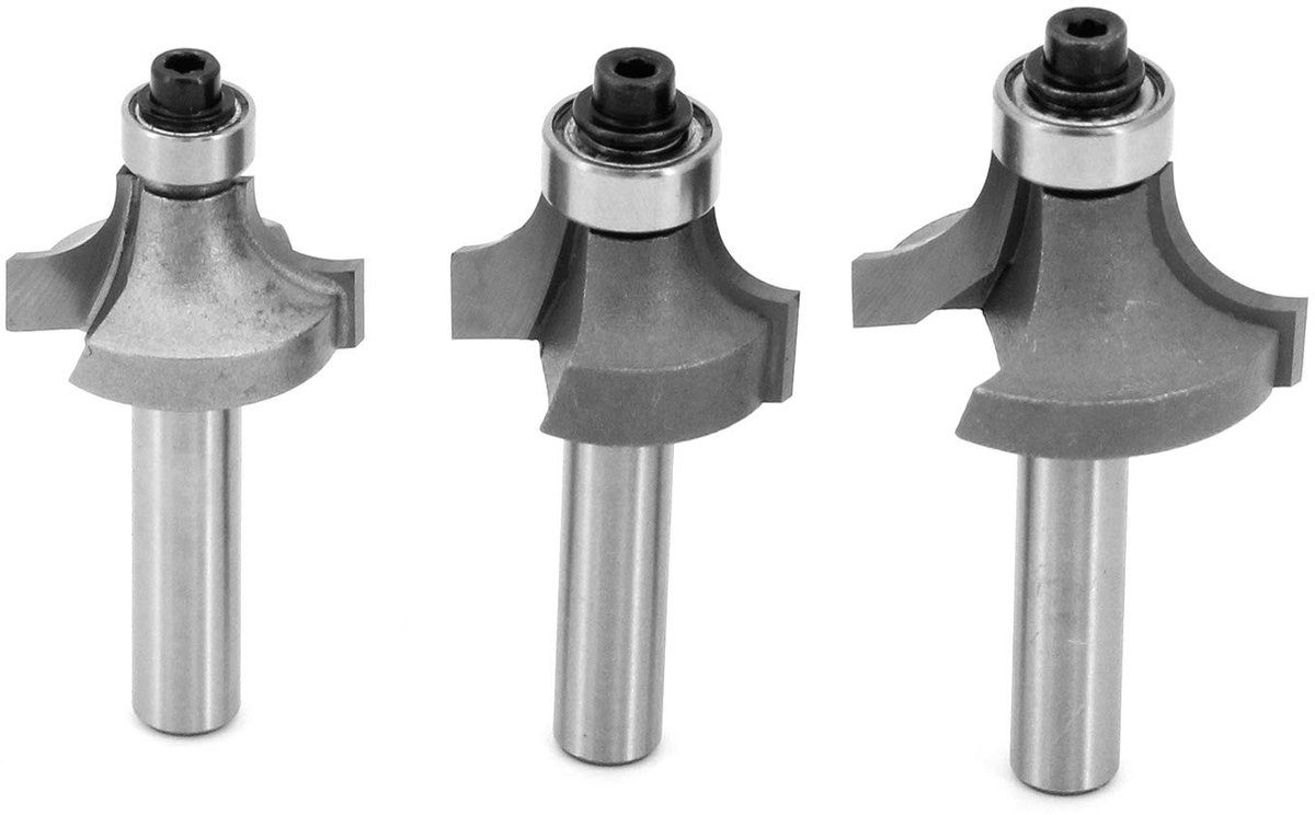 Solidchoice - Set van 3 Houtfrezen met 8mm Shank