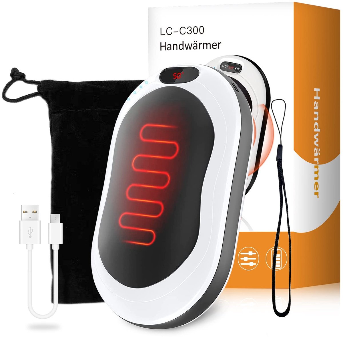 Solidchoice - Oplaadbare Handwarmer met 10.000 mAh en Digitale Display