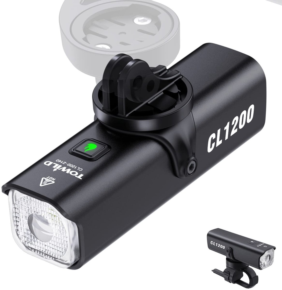 Solidchoice - Fietsverlichting met 1200 Lumen en Oplaadbare Accu