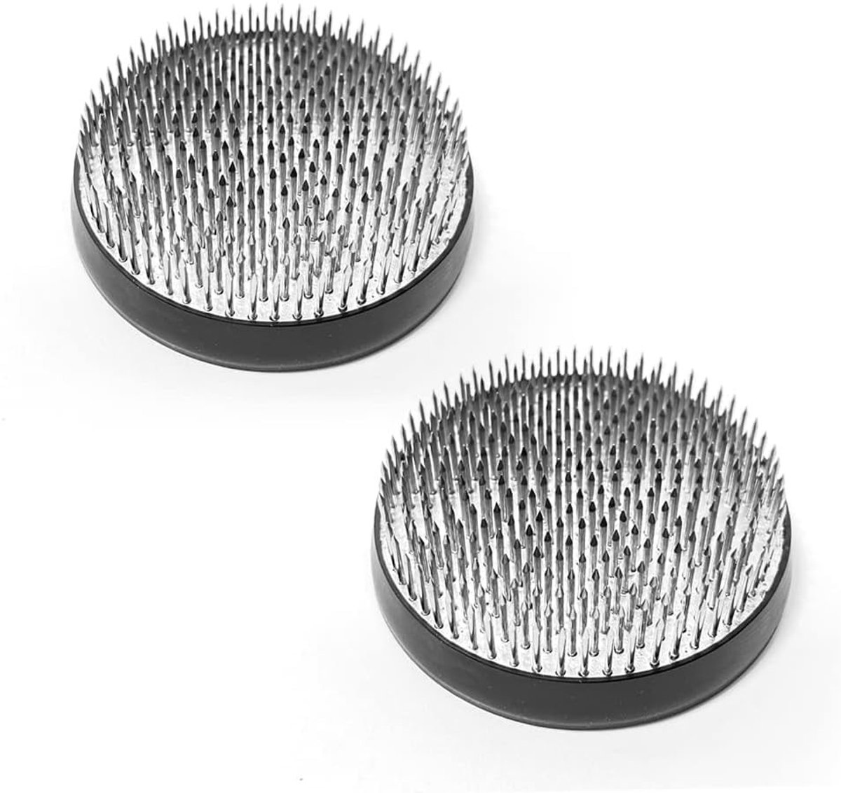 Solidchoice - Set van 2 RVS Bloemenhouders met Noppen 8cm