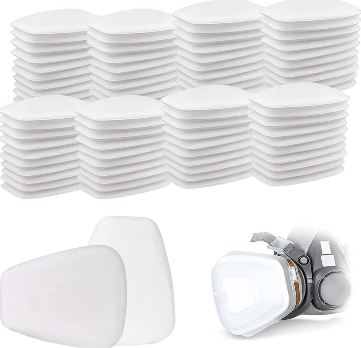 Set van 30 5N11 filterwatten, accessoires voor beschermingsmaskers, vervangingsfilters voor dampen, organische gassen en deeltjes, voor 6000/6200/7502/6800/7501/FF402