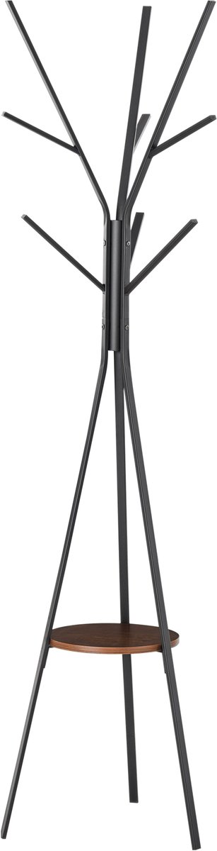 HOMCOM Kapstok - Metaal - 45x45x180cm - Bruin