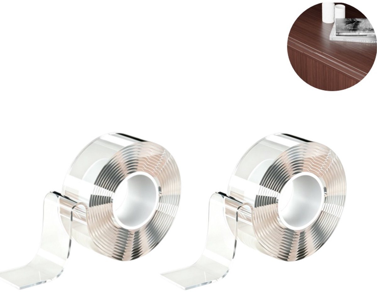 2 stuks - onzichtbare meubel stootstrip - Tafelhoek beschermstrip - anti-stoot randtape - Verdikkt breed, zelfklevend - op maat snijbaar - 2mm dik, breedte 3cm, lengte 3m - tafel, kast, vensterbank, baby meubels - transparant