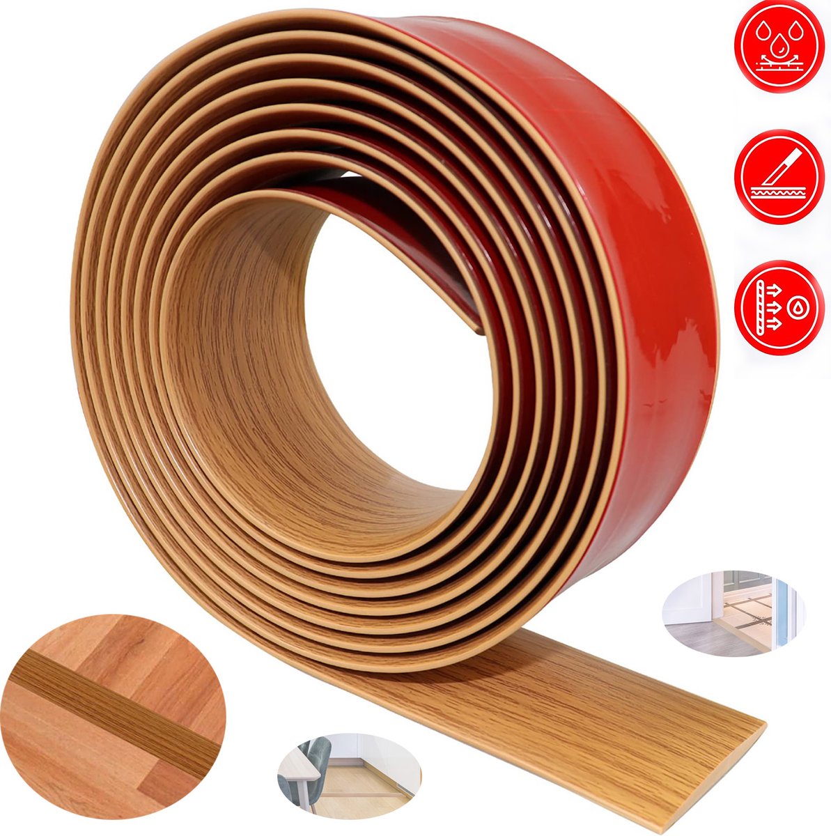 Vloerovergangsstrip, Zelfklevende Pvc-Deurdrempelstrip, Randafwerking Voor Vloeren.