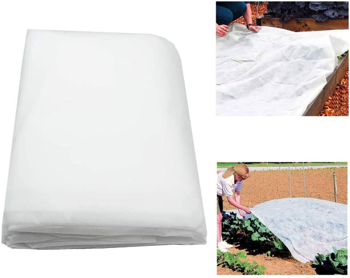 Vorstbeschermingsdoek – Winterhoes - Vorsthoes – Vorstbescherming voor buitenplanten – Vorstdeken voor de tuin – Bescherming tegen zonnebrand – Winterbescherming en warmte – Bescherming tegen zon en ongedierte – 10 x 30 voet – Wit