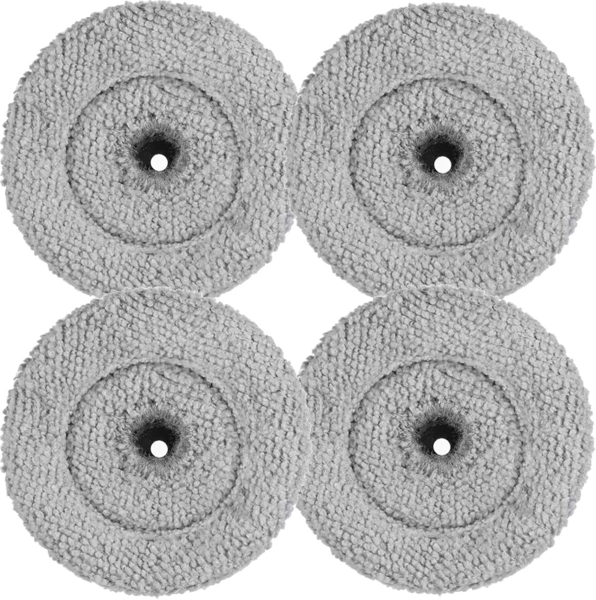 4x Zij dweilpads Geschikt voor Roborock S8 Max(V) Ultra - Rond mop doek