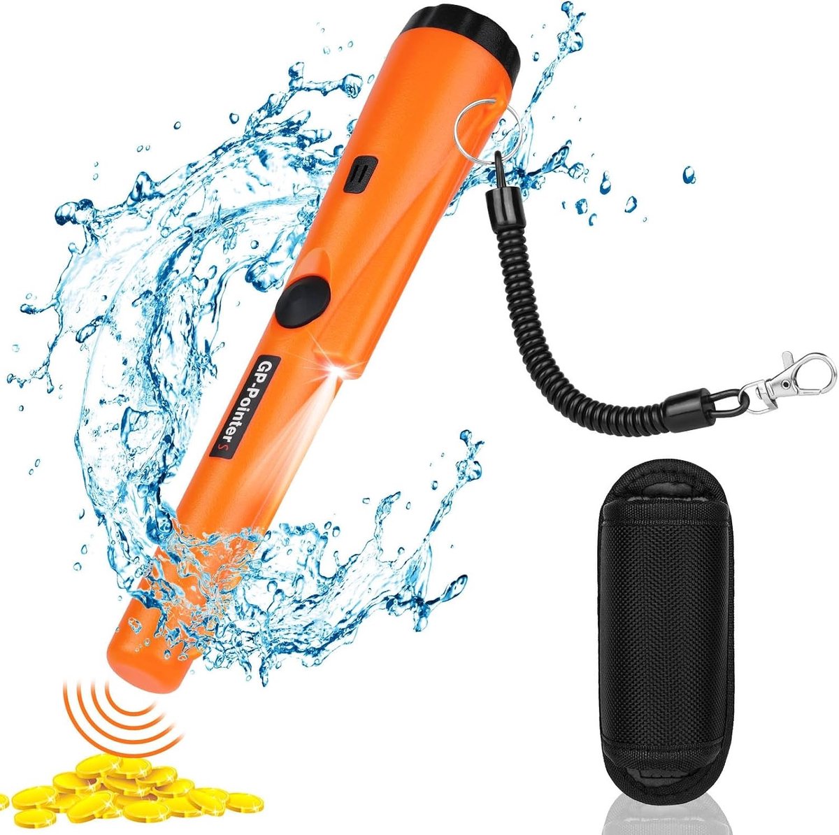 Draagbare Metaaldetector voor Buiten, Waterdicht IP66, Ideaal voor Schatzoeken en Hobbyisten
