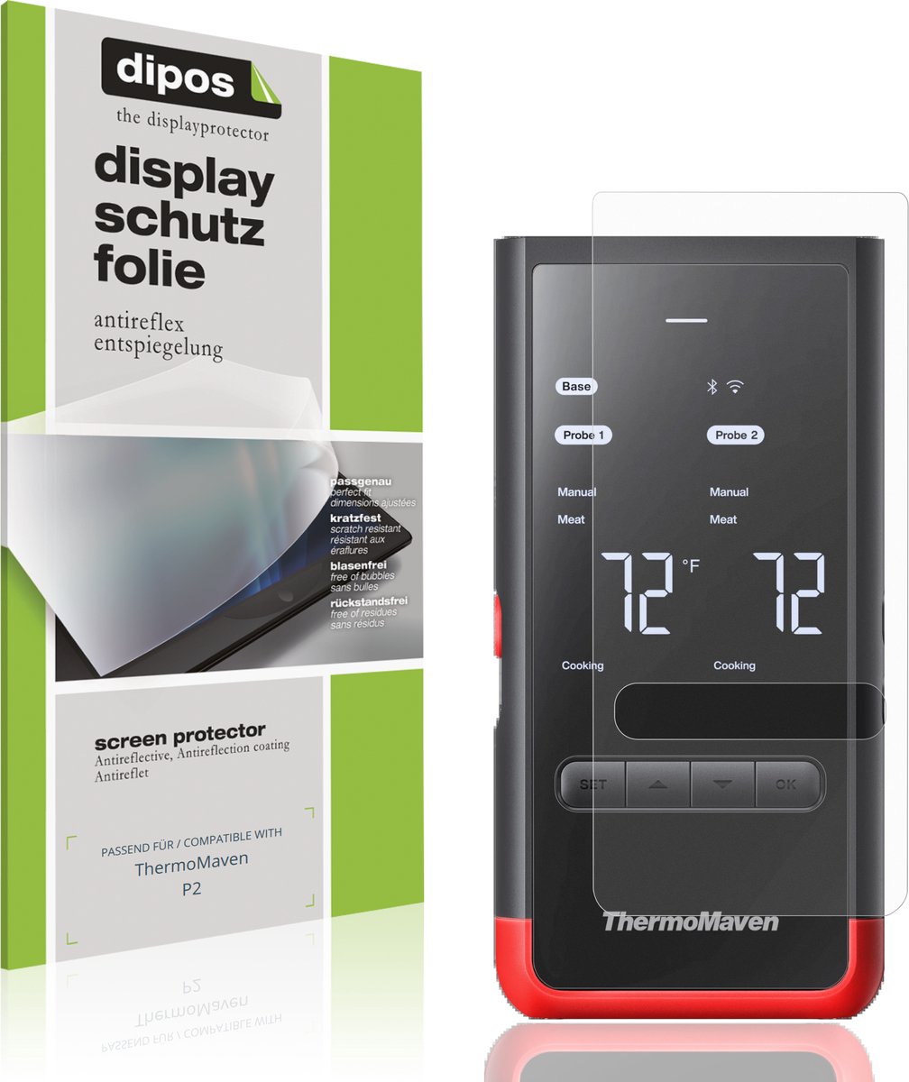 dipos – 4x Matte Beschermfolie geschikt voor ThermoMaven P2 | Krasbestendige & antireflecterende Screenprotector Ultra-Thin