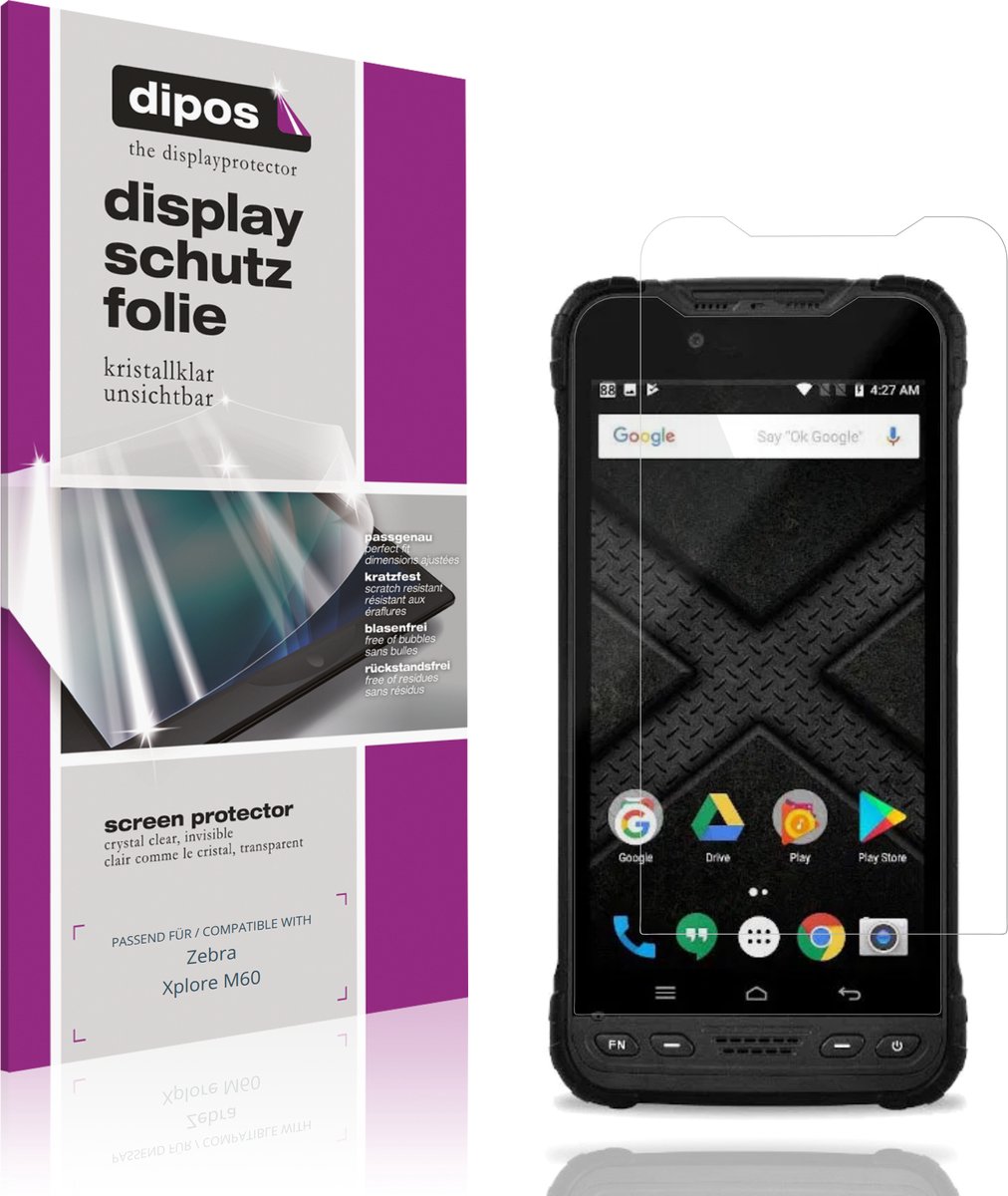 dipos – 4x Beschermfolie geschikt voor Zebra Xplore M60 | Krasbestendige & heldere Screenprotector Ultra-Thin