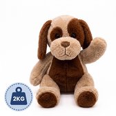 Snoozzle Verzwaringsknuffel Hond - 2 kg / 45 cm - Verzwaarde Knuffel voor Volwassenen & Kinderen - Zwaarte knuffel - Weighted Stuffed Animal - Sensorisch Speelgoed - Slaapknuffel - Plushie
