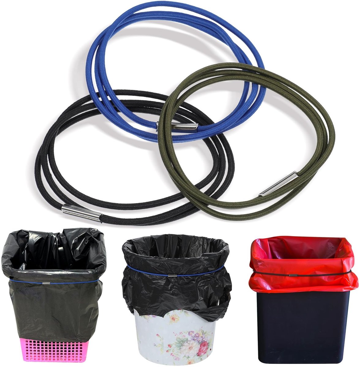 Solidchoice - Set van 3 Rubber Vuilnisemmerbanden voor Ondersteuning