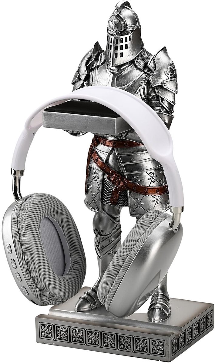 Solidchoice - Ridder Hoofdtelefoonstandaard 31cm Zilver