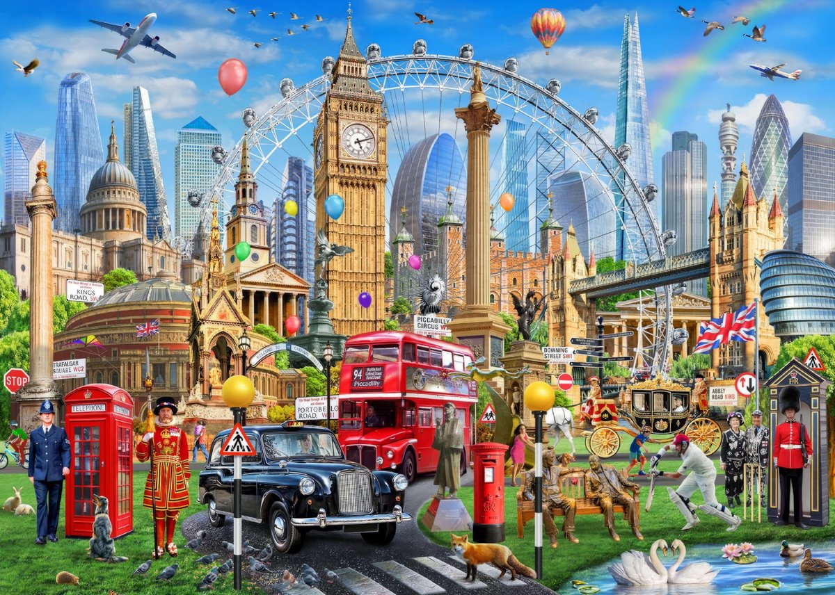 Solidchoice - 1000 Stukken Puzzel Londen Impressie 70 x 50 cm