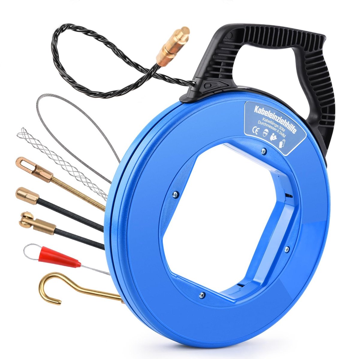 Solidchoice - Kabel Trek Hulp 30m met 7 Adapters