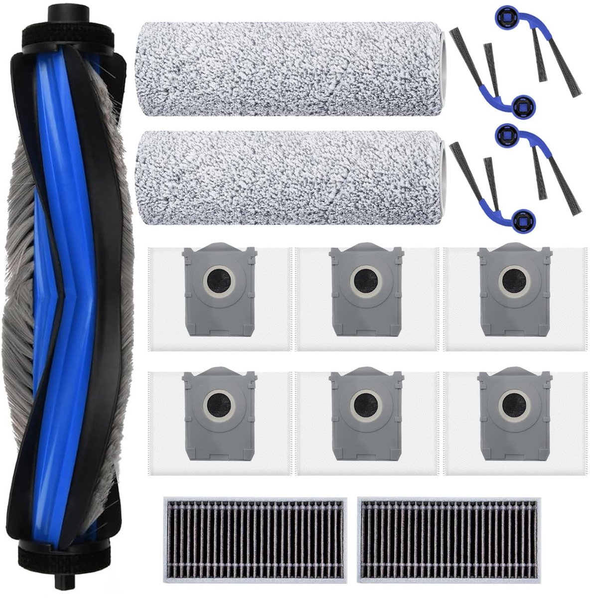 Solidchoice - Accessoire Set voor Robotstofzuiger met Borstels en Mopdoeken