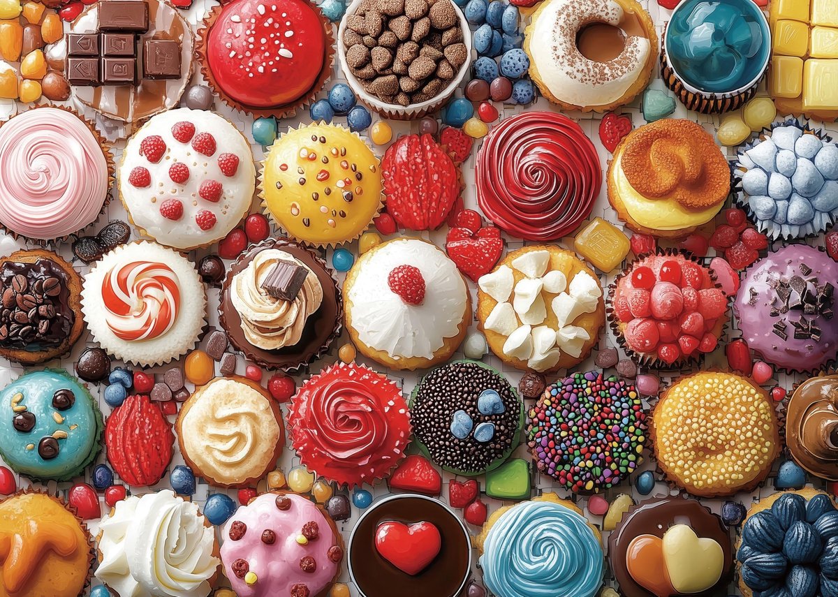 Solidchoice - 1000 Stukken Puzzel Schattige Desserts 70 x 50 cm