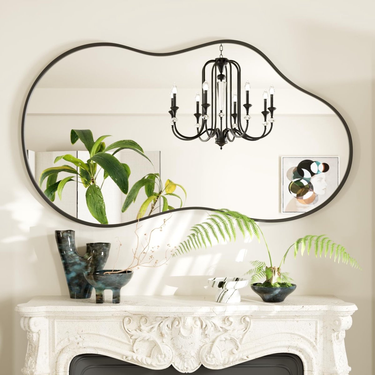 Solidchoice - Asymmetrische Wandspiegel met Uniek Ontwerp