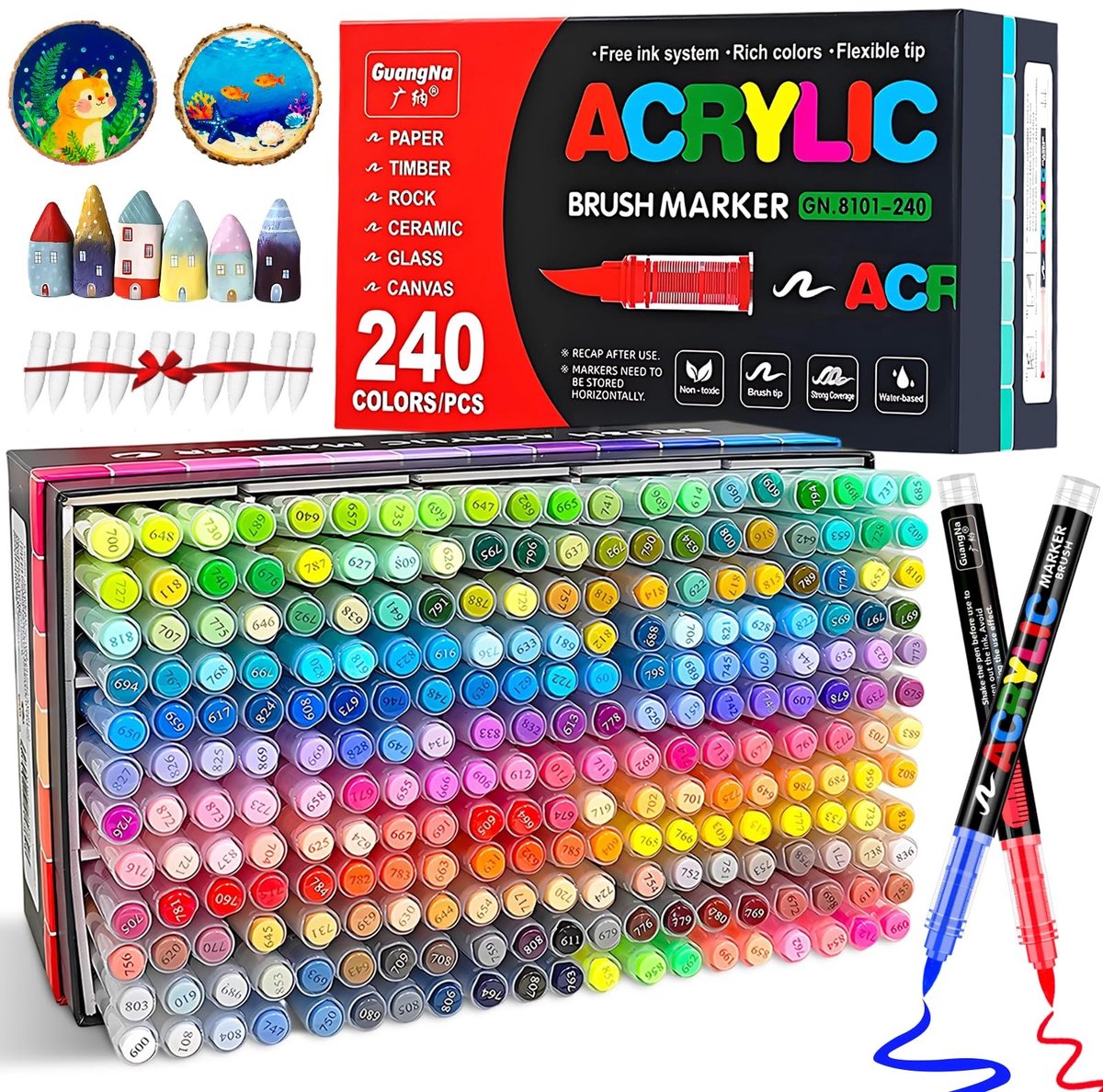 Solidchoice - Set van 240 Acryl Markers voor Kunst en Creativiteit