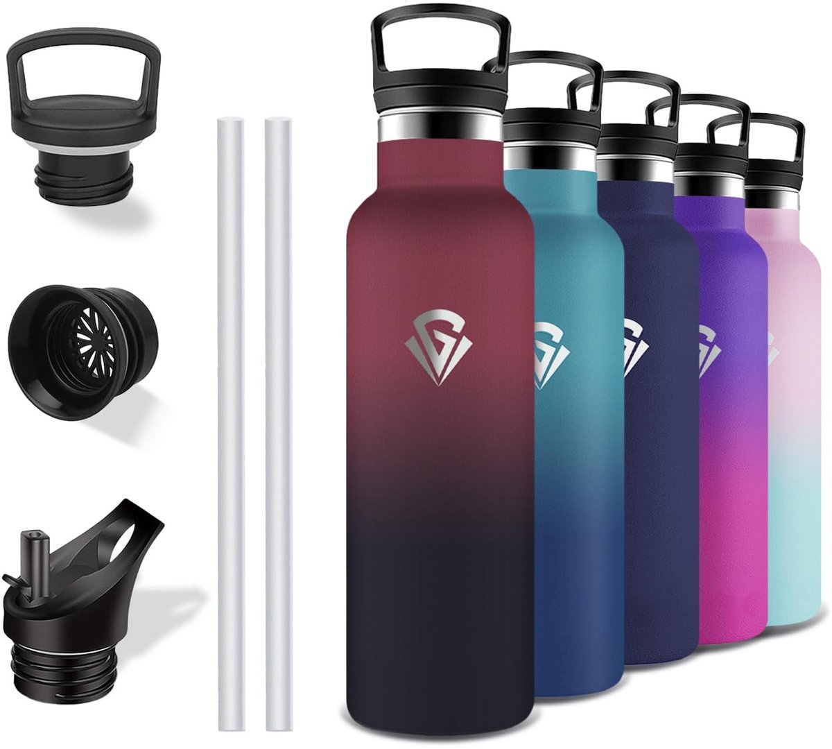 Solidchoice - 500ml BPA-vrije Drinkfles met Rietje en Lekvrije Sluiting
