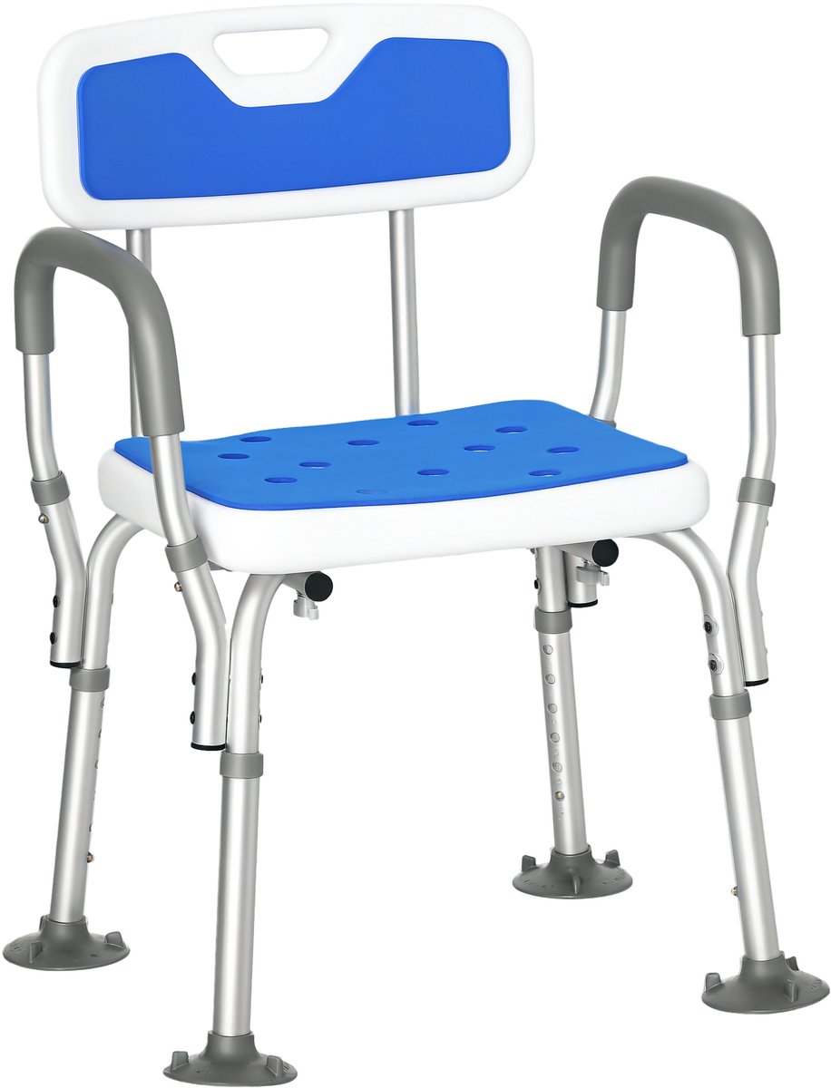 HOMCOM Douchekruk - Aluminiumlegering - 56,5x53,5x87cm - Blauw