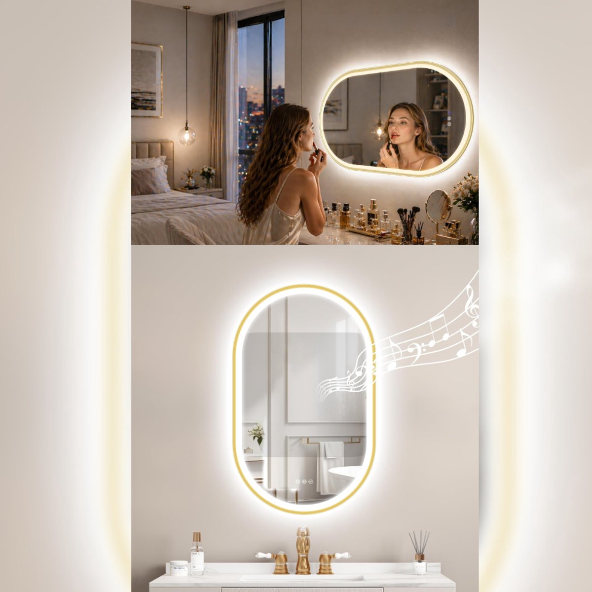 Zavio® Spiegellamp Badkamer - Wandlamp - Spiegelverlichting - Wit