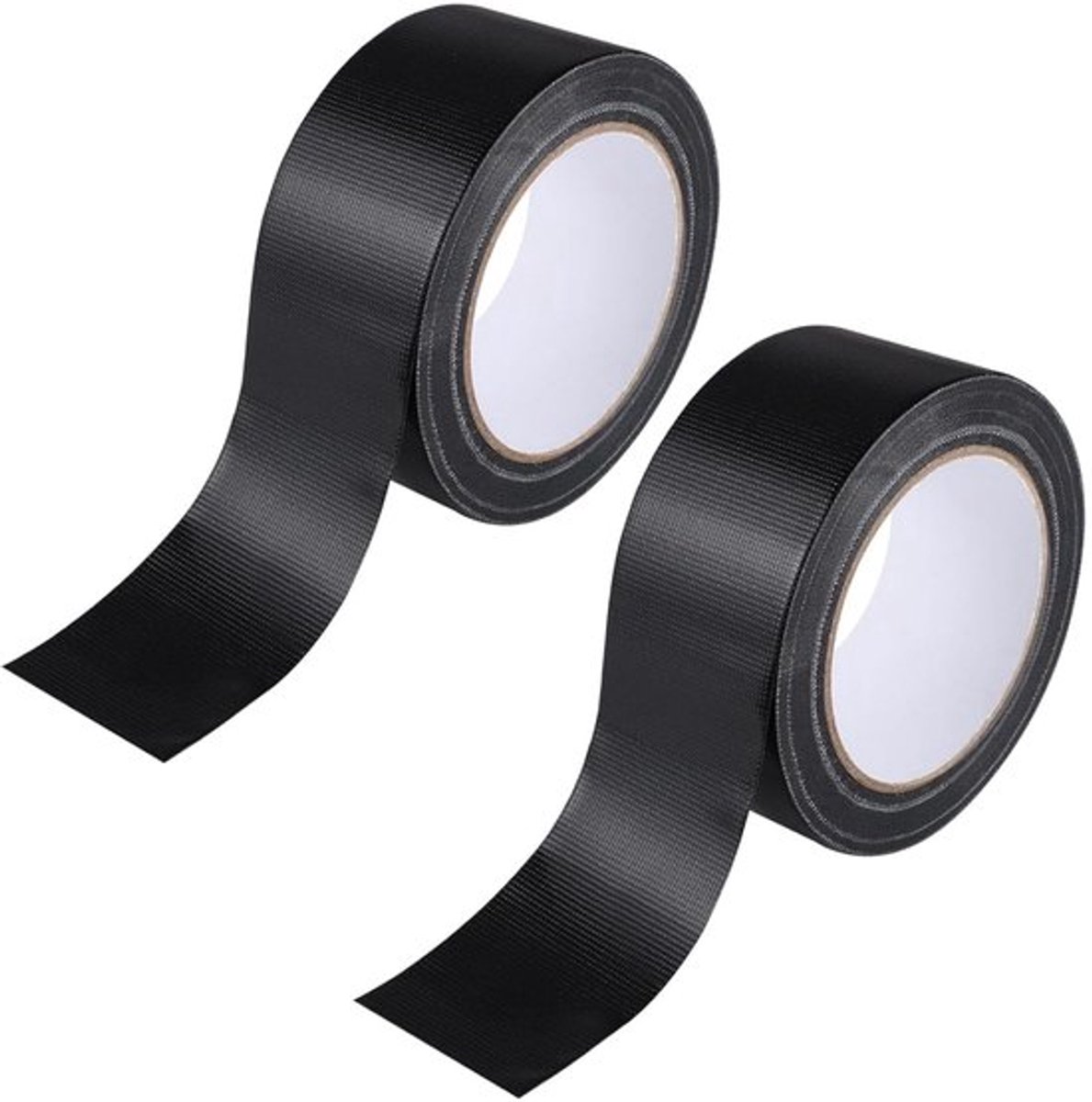 2 rollen extra sterk pantsertape 30 mm x 50 m - waterdicht zwart plakband voor afdichten en repareren