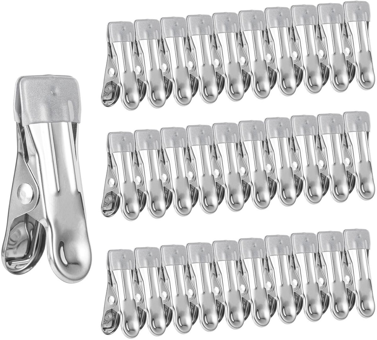 Solidchoice - Set van 30 RVS Kledingknijpers voor Diverse Toepassingen
