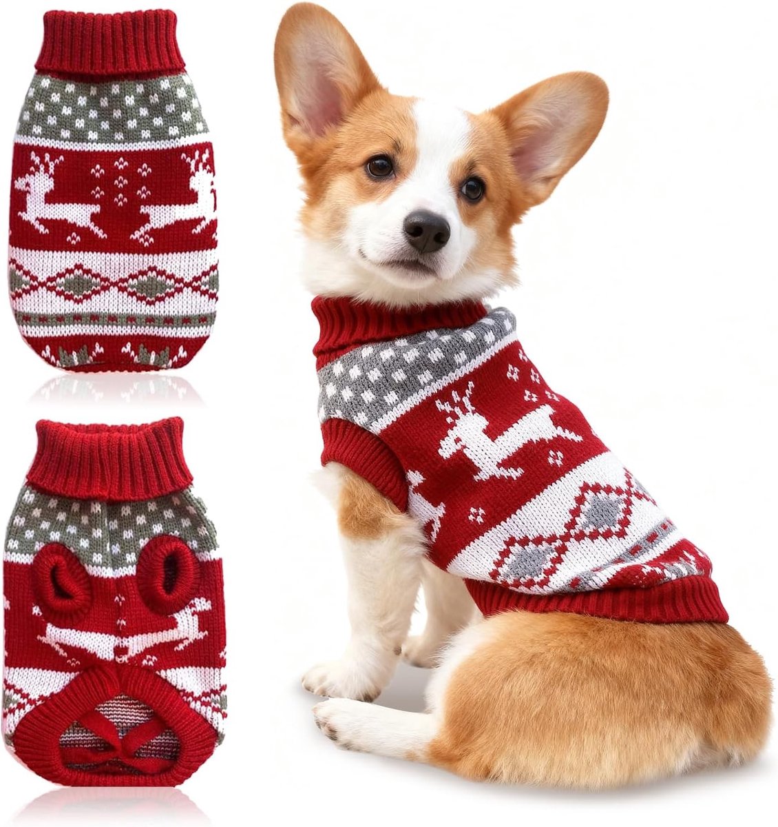 Hondentrui voor de Winter - Warme Kersttrui voor Honden en Katten - Grote Maat Hondenkleding voor de Feestdagen