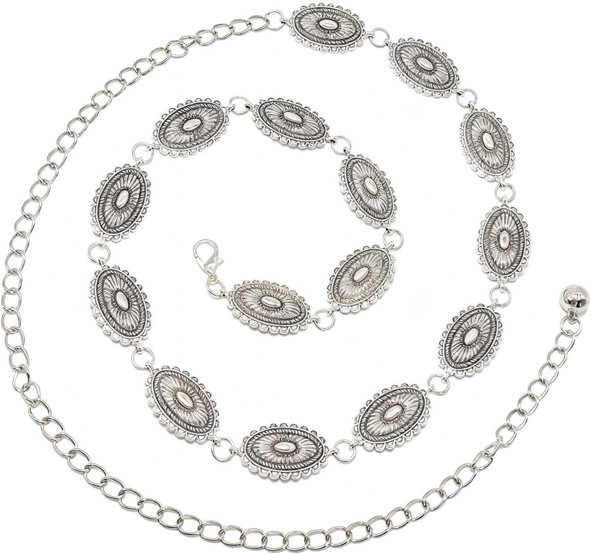 Stijlvolle Concho Ceintuur voor Dames - Verstelbare Metalen Riem voor Feest, Party en Casual Gebruik