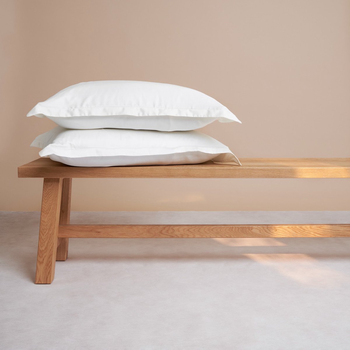 Coco & Cici - TENCEL - Sateen Kussensloop Wit - 1 kussensloop 50x90