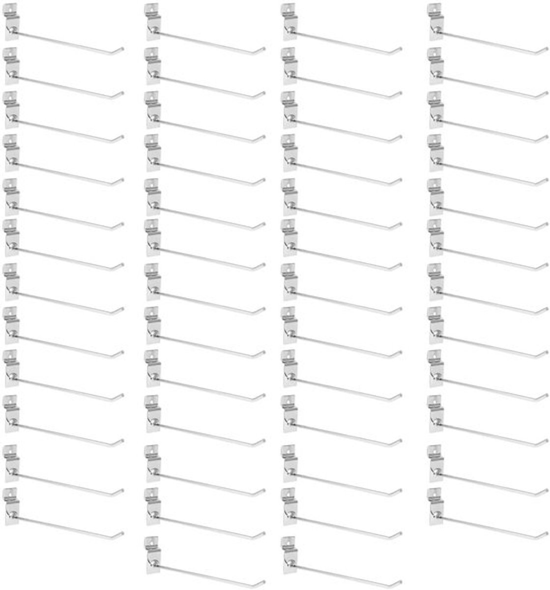 50 stuks plankhaak ijzer sterke platte punt prikbordhaak Latwall hanger, voor gereedschapspaneel organizer, supermarkt plankhaak, voor thuis gereedschap organizer