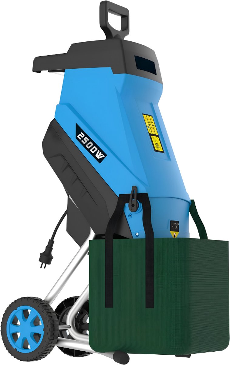 KIRA® Hakselaar - Hakselaar Electrisch - Hakselaar Versnipperaar - Blauw - 49cm x 40cm x 104cm